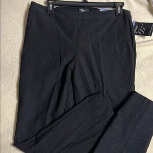 Liz Claiborne Black Emma classic ankle Pants with Flat Front